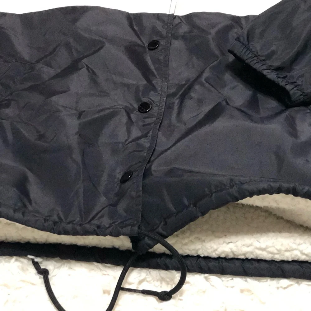 VICTORIAS SECRET PINK BLACK SHERPA LINED ANORAK WINDBREAKER COAT JACKET Sz M - Picture 14 of 15